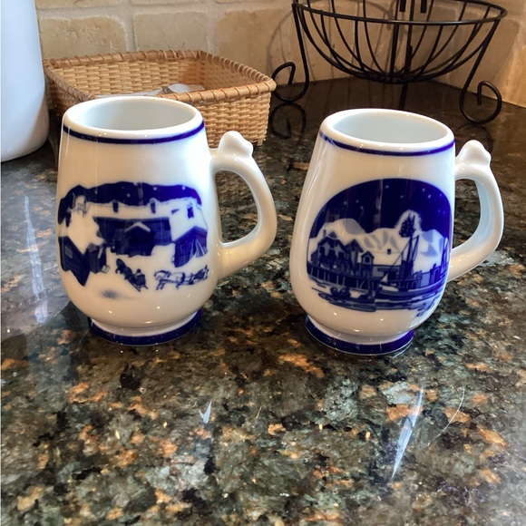 Vintage Porsgrund Norway Christmas Mugs - Picture 8 of 8